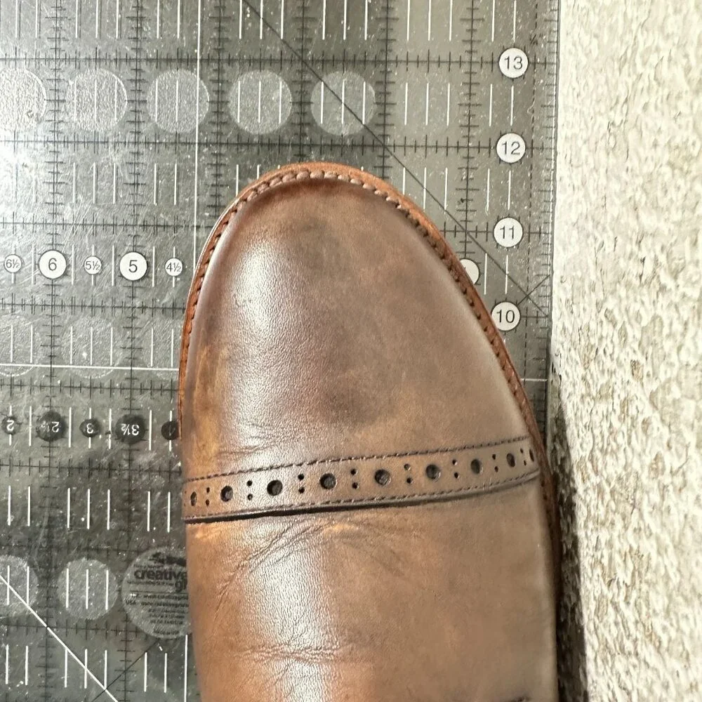Warfield & Grand Presidio Men Size 8.5 Brown Leather Cap Toe Brogue Ankle Boot